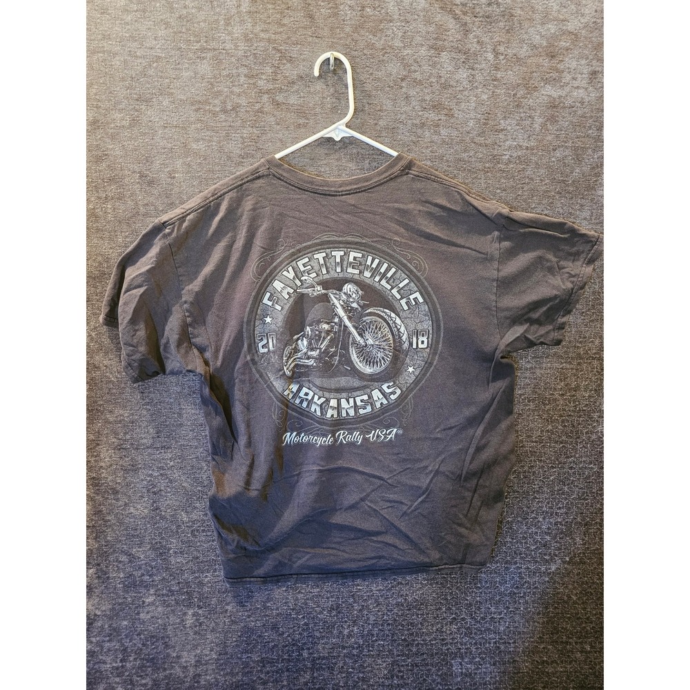 Gildan Fayetteville Arkansas Motorcycle Rally USA 2018 T Shirt Mens XL